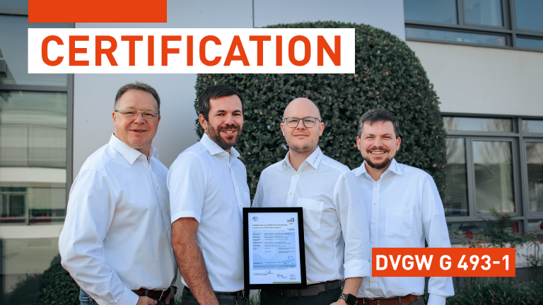 News Vorschaubild - New DVGW qualification G 493-1 successfully achieved!